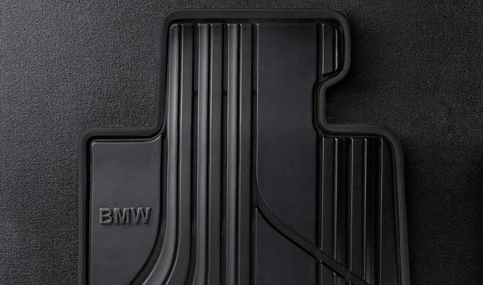 BMW Floor Mat Set - Rear (Black - Rubber) 51472297420